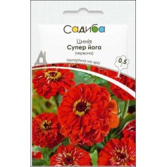 Цинния Супер Йога красная /0,5г/